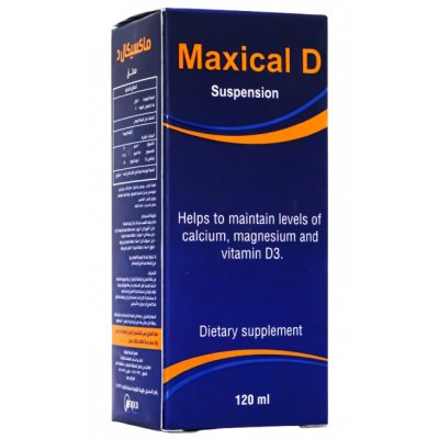 MAXICAL D DIETARY SUPPLEMENT ( CALCIUM + MAGNESIUM + VITAMIN D3 ) ORAL SUSPENSION 120 ML